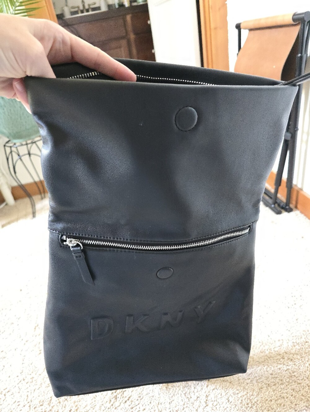 DKNY Faux Leather Backpack - Picture 4 of 7